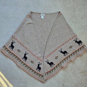 NWOT Beretta Wool Wrap Cape Moose Elk Deer Reindeer